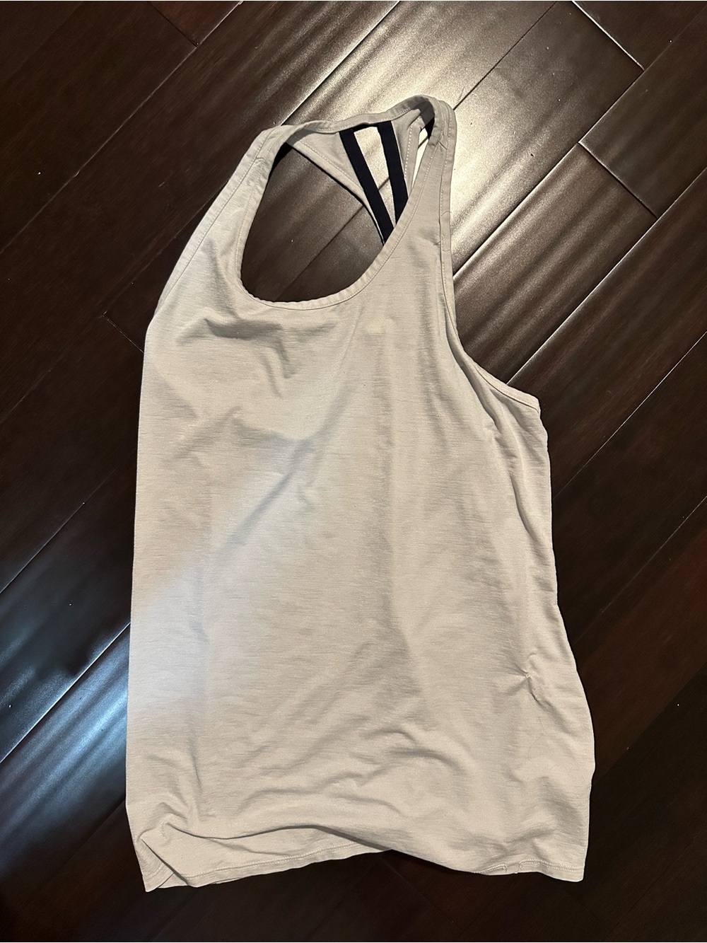 Athleta Light Gray Racerback Tank with Contrast Straps